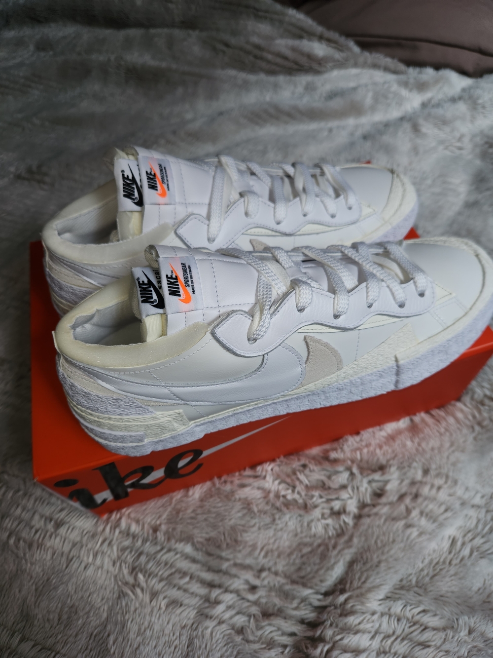 Nike Men's White/sail white Blazer Low SACAI